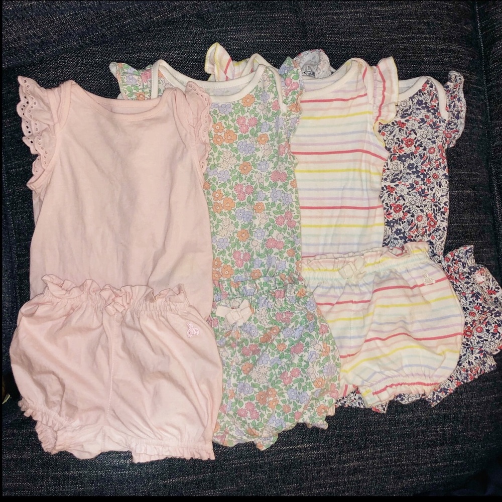 Baby Gap 2 Piece Play Suits (3 pack)